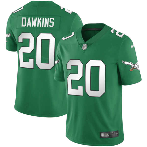 Men's Philadelphia Eagles #20 Brian Dawkins Green Vapor Untouchable Limited Stitched Jersey