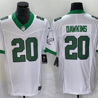 Men's Philadelphia Eagles #20 Brian Dawkins White 2023 F.U.S.E. Vapor Untouchable Stitched Football Jersey