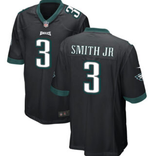Men's Philadelphia Eagles #3 Nolan Smith JR Black 2023 Draft Stitched Game Jersey
