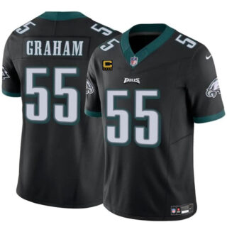 Men's Philadelphia Eagles #55 Brandon Graham Black F.U.S.E With 4-Star C Patch Vapor Untouchable Limited Stitched Football Jersey