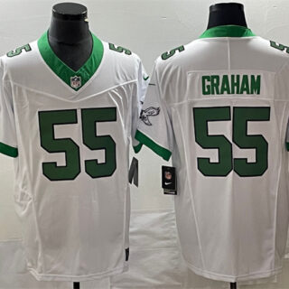 Men's Philadelphia Eagles #55 Brandon Graham White 2023 F.U.S.E. Vapor Untouchable Stitched Football Jersey