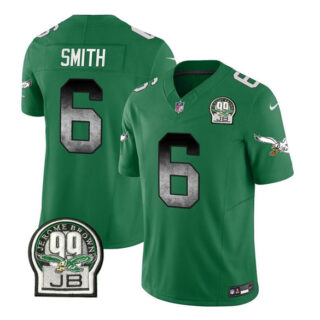 Men's Philadelphia Eagles #6 DeVonta Smith Green 2023 F.U.S.E. Throwback Vapor Untouchable Limited Stitched Football Jersey