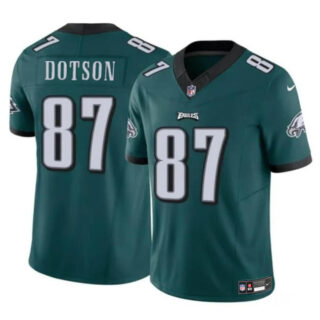 Men's Philadelphia Eagles #87 Jahan Dotson Green F.U.S.E Vapor Untouchable Limited Stitched Football Jersey