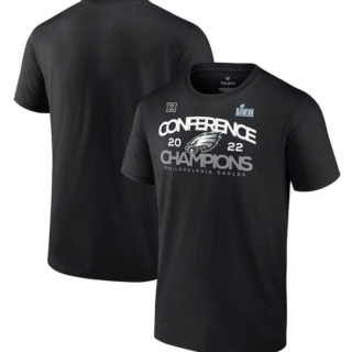 Men's Philadelphia Eagles Black 2022 NFC Champions Shadow Cast T-Shirt