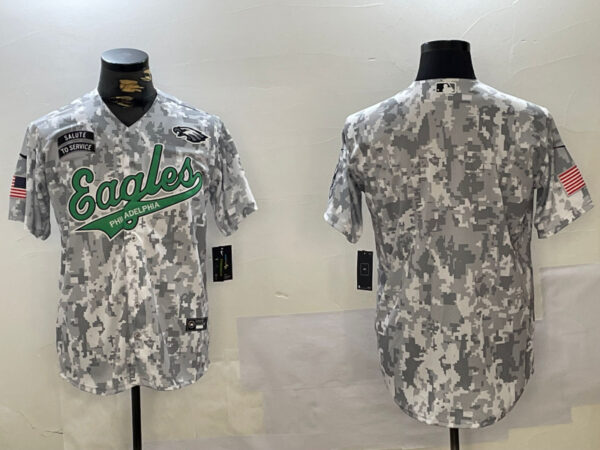 Men's Philadelphia Eagles big logo 2024 F.U.S.E Arctic Camo Salute To Service Limited Stitched Jerseys