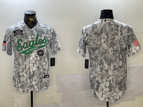 Men's Philadelphia Eagles big logo 2024 F.U.S.E Arctic Camo Salute To Service Limited Stitched Jerseys