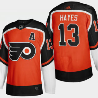 Men's Philadelphia Flyers #13 Kevin Hayes Orange Reverse Retro Stitched NHL Jersey