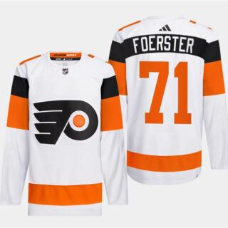 Men's Philadelphia Flyers #71 Tyson Foerster White 2024 Stadium Series Stitched Jersey