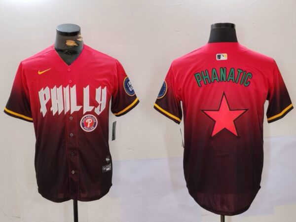 Men's Philadelphia Phillies Phanatic Red City Connect Limited Stitched Jerseys