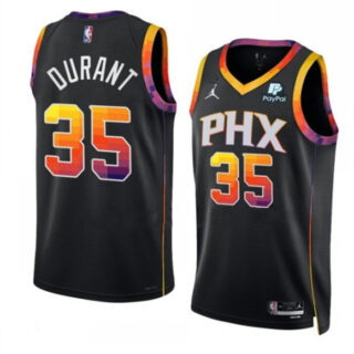 Men's Phoenix Suns #35 Kevin Durant Black 2022 23 Statement Edition Stitched Basketball Jersey