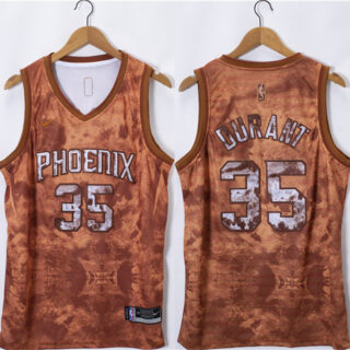 Men's Phoenix Suns #35 Kevin Durant Orange 2023 Select Series Stitched Basketball Jersey