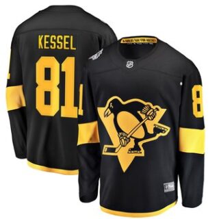 Men's Pittsburgh Penguins #81 Phil Kessel Fanatics Branded Black 2019 NHL Stadium Series Jersey