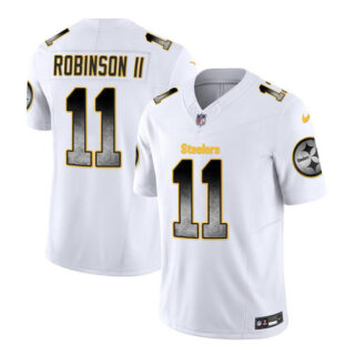Men's Pittsburgh Steelers #11 Allen Robinson II White 2023 F.U.S.E. Smoke Vapor Untouchable Limited Stitched Jersey
