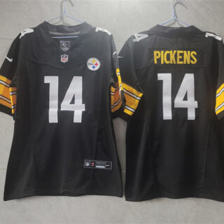 Men's Pittsburgh Steelers #14 George Pickens Black 2023 F.U.S.E. Vapor Untouchable Limited Jersey