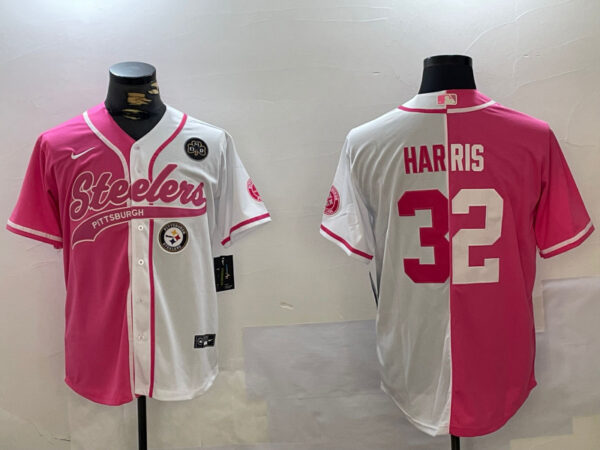 Men's Pittsburgh Steelers #32 Franco Harris 2024 Arctic Red White Salute To Service Stitched Baseball Jerseys