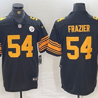 Men's Pittsburgh Steelers #54 Zach Frazier Black Color Rush Untouchable Limited Stitched Jersey