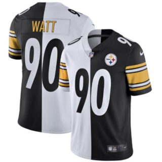 Men's Pittsburgh Steelers #90 T. J. Watt Split Limited Stitched Jersey