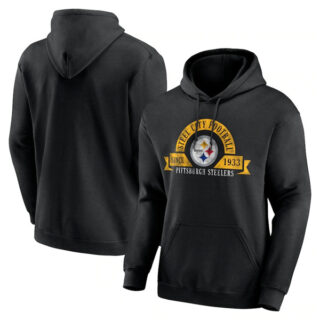 Men's Pittsburgh Steelers Black Pullover Hoodies
