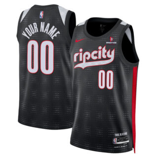Men's Portland Trail Blazers Active Player Custom Black 2024 25 City Edition Edition Stitched Basketball Jersey
