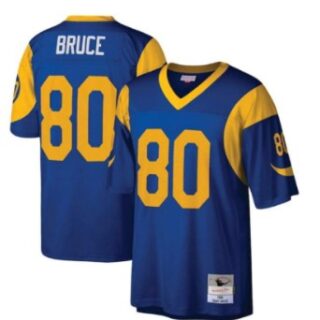 Men's Rams Legacy #80 Isaac Bruce Throwback Jersey