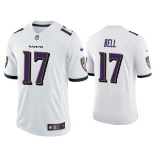 Men's Ravens #17 Le'Veon Bell Ravens Vapor Limited White Jersey