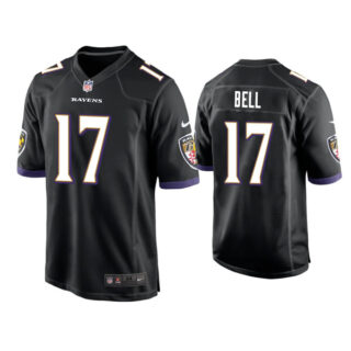 Men's Ravens #17 Le'Veon Bell Vapor Limited Black Jersey