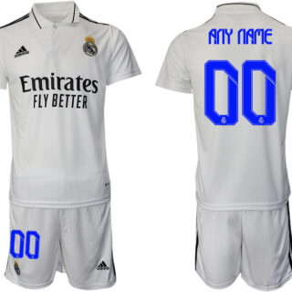 Men's Real Madrid Custom 22 23 White Home Soccer Jersey Suit 1