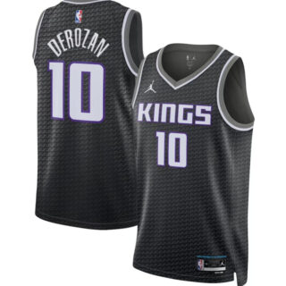 Men's Sacramento Kings #10 DeMar DeRozan Black Statement Edition Stitched Jersey