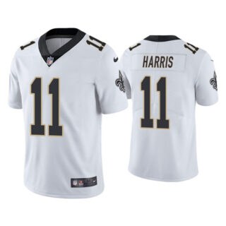 Men's Saints #11 Deonte Harris Vapor Untouchable Limited White Jersey