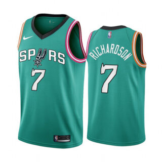 Men's San Antonio Spurs #7 Josh Richardson 2022 23 Teal City Edition Stitched Jersey