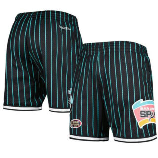 Men's San Antonio Spurs Black Mitchell & Ness Shorts (Run Small)