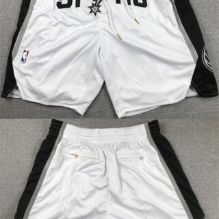 Men's San Antonio Spurs White Shorts (Run Small)