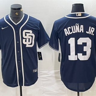 Men's San Diego Padres #13 Manny Machado Navy Cool Base Stitched Baseball Jersey