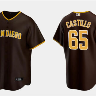 Men's San Diego Padres #65 José Castillo Brown Cool Base Stitched Jersey