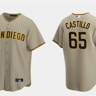 Men's San Diego Padres #65 José Castillo Tan Cool Base Stitched Jersey