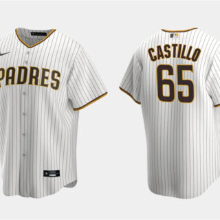 Men's San Diego Padres #65 José Castillo White Cool Base Stitched Jersey