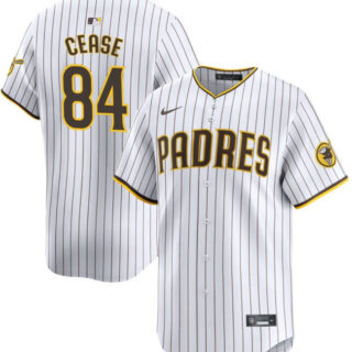 Men's San Diego Padres #84 Dylan Cease White Home Limited Stitched Baseball Jersey