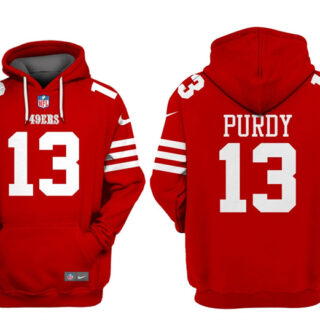 Men's San Francisco 49ers #13 Brock Purdy Red Alternate Pullover Hoodie