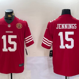 Men's San Francisco 49ers #15 Jauan Jennings Red Vapor Untouchable Limited Stitched Jersey