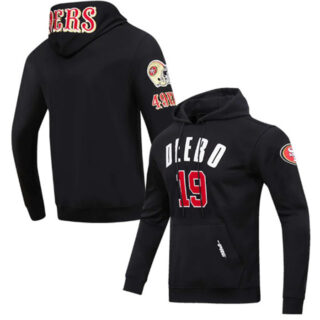 Men's San Francisco 49ers #19 Deebo Samuel Black Pullover Hoodie