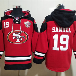 Men's San Francisco 49ers #19 Deebo Samuel Red Ageless Must-Have Lace-Up Pullover Hoodie