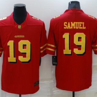 Men's San Francisco 49ers #19 Deebo Samuel Red Gold Vapor Untouchable Limited Stitched Jersey