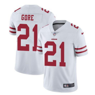 Men's San Francisco 49ers #21 Frank Gore White Vapor Untouchable Limited Stitched Jersey