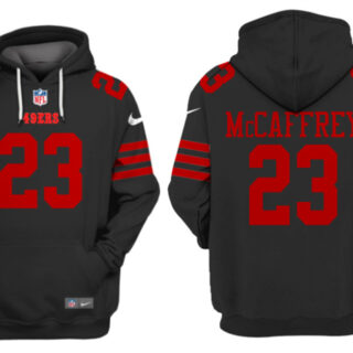 Men's San Francisco 49ers #23 Christian McCaffrey Black Alternate Pullover Hoodie