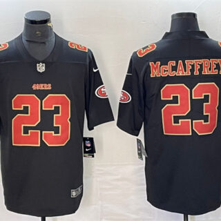 Men's San Francisco 49ers #23 Christian McCaffrey Black Vapor Untouchable Limited Stitched Jersey