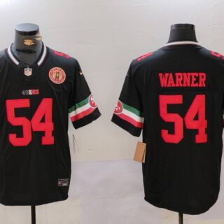 Men's San Francisco 49ers #54 Fred Warner Black F.U.S.E. Mexico With Gate Bridge Patch Vapor Limited Stitched Football Jersey