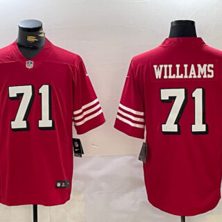 Men's San Francisco 49ers #71 Trent Williams Red Vapor Untouchable Limited Stitched Football Jerseys