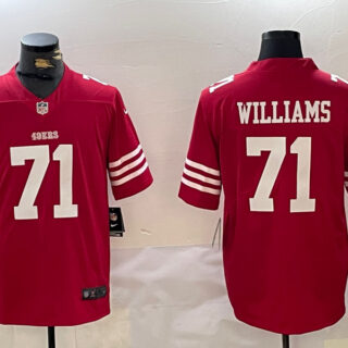 Men's San Francisco 49ers #71 Trent Williams Red Vapor Untouchable Limited Stitched Football Jersey