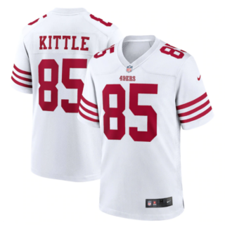 Men's San Francisco 49ers #85 George Kittle 2022 New White Stitched Game Jersey