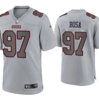 Men's San Francisco 49ers #97 Nick Bosa Grey Atmosphere Fashion Stitched Game Jersey